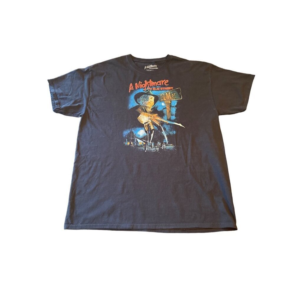 A‎ Nightmare On Elm Street Black Graphic Tee XL 100% Cotton